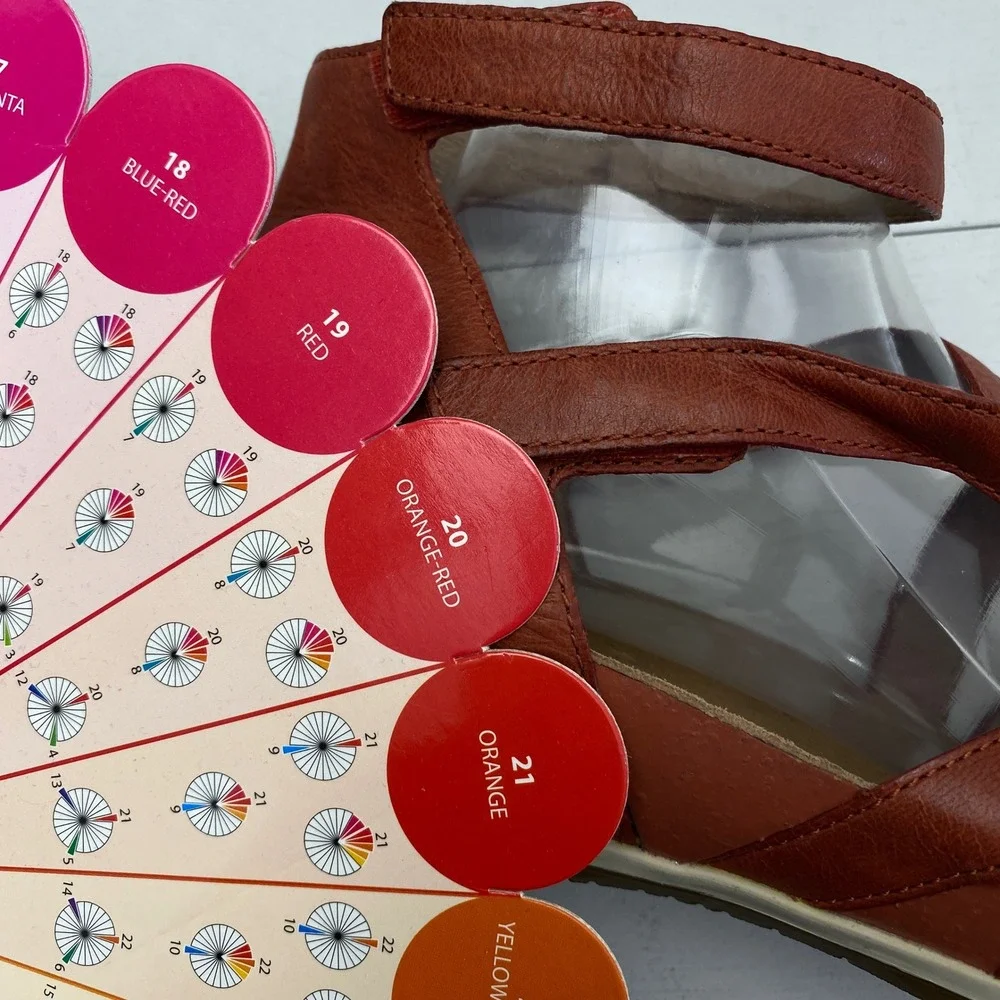 Dansko Strappy Wedge Sandals Womens Size 42 11.5 12 Orange Red Leather Shoes - Picture 8 of 14